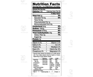 Food Nutrition Label Clipart
