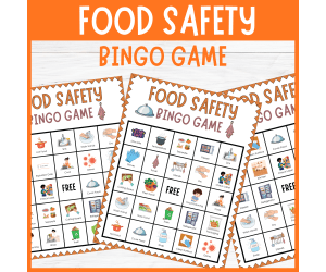 Food Safety Bingo Game Kitchen Sanitation Culinary Activities