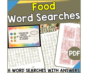 Food Word Searches (PDF)