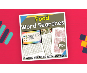 Food Word Searches (PDF)