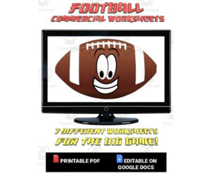Football Commercial Worksheets (Editable in Google Docs)