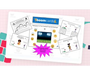 Football Field Of Feelings-An SEL Boom Cards with SEL Coloring Page