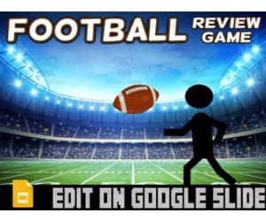Football: Interactive Review Game (Editable on Google Slides)