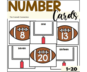 Football Number Cards