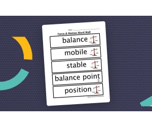 Force and Motion Word Wall