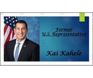 Former U.S. Representative Kai Kahele (HI) BIO PPT