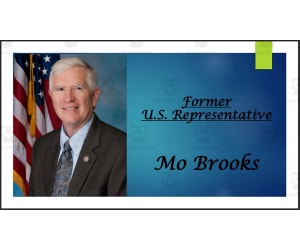 Former U.S. Representative Mo Brooks (AL) BIO PPT