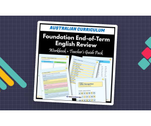 Foundation End-of-Term English Review Pack | Australian Curriculum