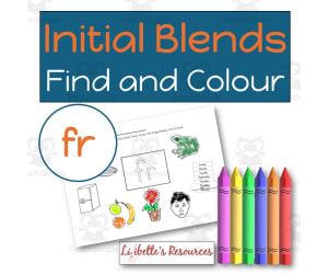 FR Blend Find and Colour Phonics Worksheet to Develop Phonemic