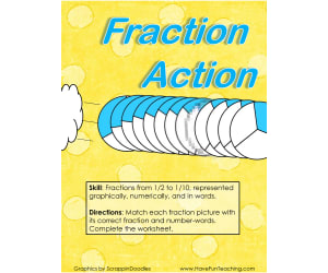 Fraction Action Fractions Activity