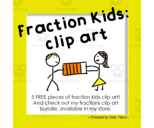 Fraction Kids Clipart