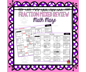 Fraction Mixed Review Math Maze
