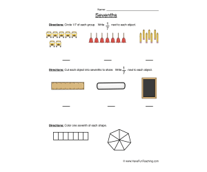 Fractions Seventh Worksheet