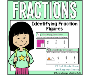 Fractions Task Cards and Center Game - 3.NF.1