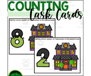 Frankenstein Counting to 10 Fine Motor Task Cards