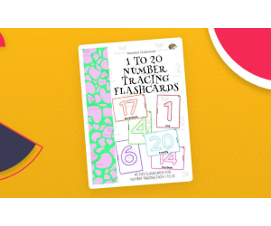 Numbers 1-20 Tracing Flashcards – Free Set