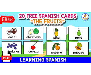 FREE 20 SPANISH FLASHCARDS | LAS FRUTAS