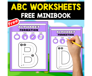 FREE ALPHABET MINIBOOK | TRACE, DRAW AND PAINT