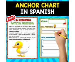 FREE ANCHOR CHART IN SPANISH |  La pequeña patita perdida