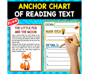 FREE ANCHOR CHART OF READING | The Little Fox and the Moon