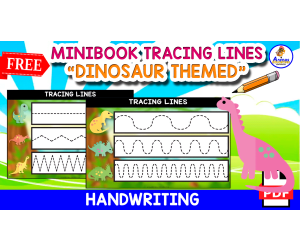 FREE BASIC MINIBOOK OF TRACING LINES | DInosaur Theme