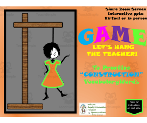 Free Construction Hangman Game to Practice Vocabulary