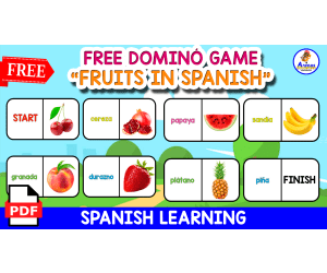 FREE DOMINÓ GAME | Fruits in Spanish