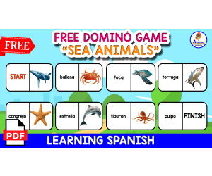 FREE DOMINÓ GAME IN SPANISH | Sea Animals