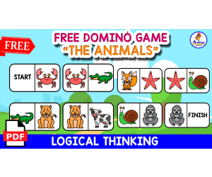 FREE DOMINÓ GAME MADE WITH ANIMALS THEMED | Free Resource