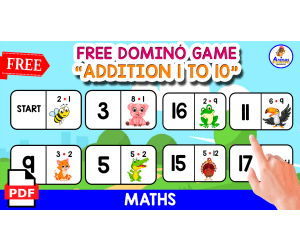 FREE DOMINÓ GAME OF ADDITION | ANIMALS THEMED