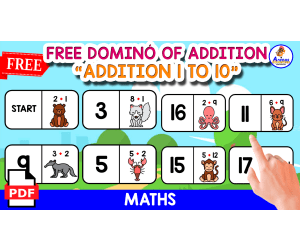 FREE DOMINÓ GAME WITH ANIMALS | ADDITION 1 TO 10