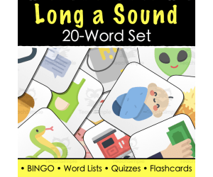 FREE Long a Sound - Word Lists, Tests, BINGO - Print & Digital | 20-Word Set