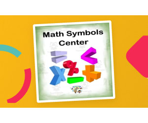 Free Math Symbols Interactive Center Activity
