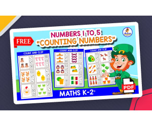 FREE MATH WORKSHEETS | Counting 1 to 5