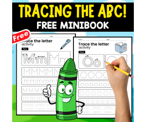 FREE MINIBOOK FOR KIDS! TRACING THE ALPHABET