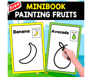 FREE MINIBOOK FOR PAINTING FRUITS | 6 FRUITS