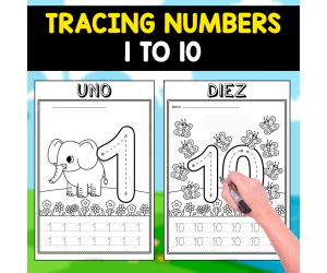 FREE MINIBOOK FOR TRACING SPANISH NUMBERS | 1 TO 10