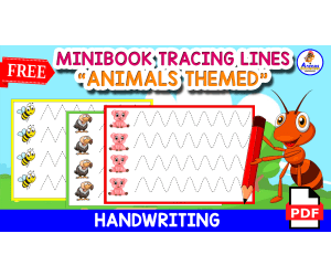 FREE MINIBOOK OF TRACING LINES | ANIMALS THEMED