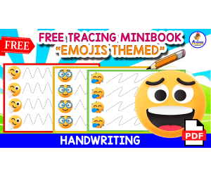 FREE MINIBOOK OF TRACING LINES | Emojis Themed