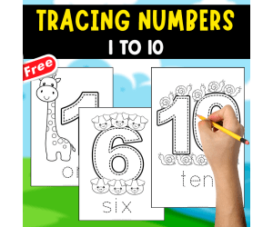 FREE MINIBOOK | TRACING NUMBERS | 1 TO 10 FOR KIDS