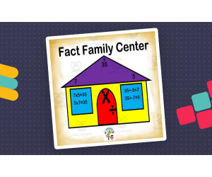 Free Multiplication & Division Fact Family Interactive Center