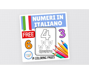 Numbers in Italian – Free Coloring Pages 0–10