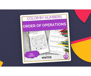 Order of Operations Color by Number – Winter Activity
