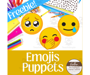 Free Printable EMOJI Puppets for Emotion Identification Activities