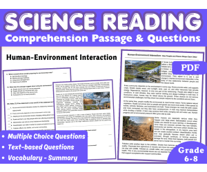 FREE Reading Comprehension: Human-Environment Interaction (PDF)