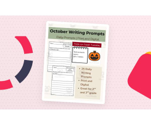 Free Sample — October Daily Writing Prompts | 2nd–3rd Grade