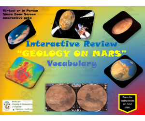 Free Science - Geology on Mars Interactive Vocabulary Activity