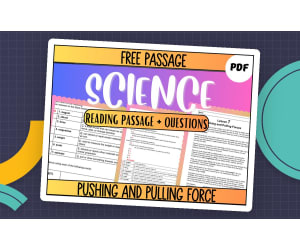 Free Science Reading Passage: Pushing and Pulling Forces PDF