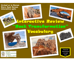 Free Science Rock Transformation Interactive Vocabulary Review