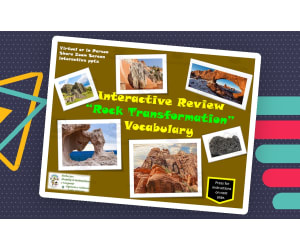 Free Science Rock Transformation Interactive Vocabulary Review